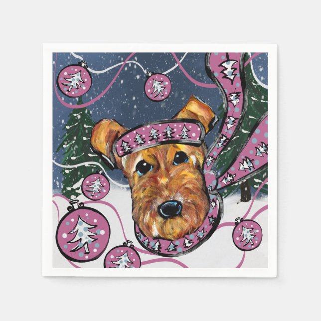  AIREDALE TERRIER      NAPKIN (Front)