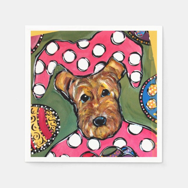  AIREDALE TERRIER     NAPKIN (Front)