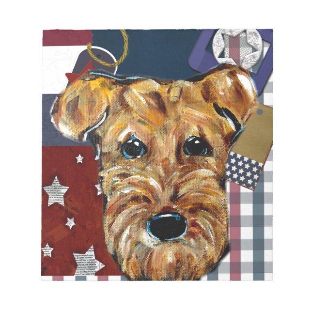 AIREDALE TERRIER NOTEPAD (Front)