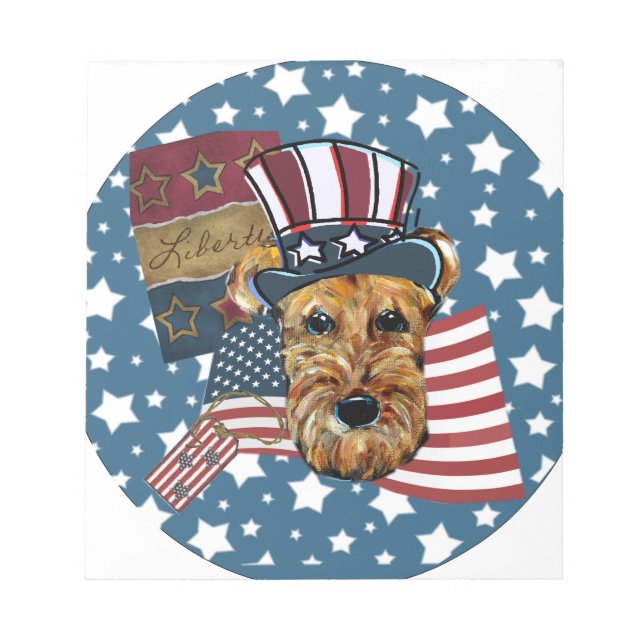 AIREDALE TERRIER NOTEPAD (Front)