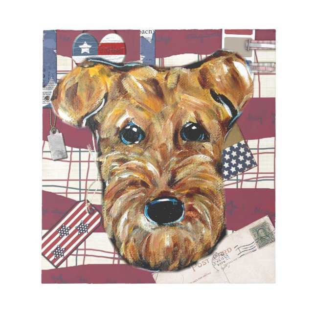 AIREDALE TERRIER NOTEPAD (Front)