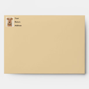 Airedale Terrier Painting - Cute Original Art Envelope