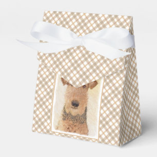 Airedale Terrier Painting - Cute Original Art Favour Box