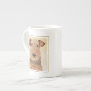 Airedale Terrier Painting - Cute Original Dog Art Bone China Mug