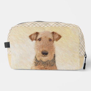 Airedale Terrier Painting Cute Original Dog Art Dopp Kit