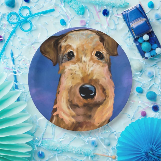  AIREDALE TERRIER          PAPER PLATE (Party)