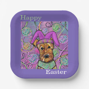AIREDALE TERRIER PAPER PLATE