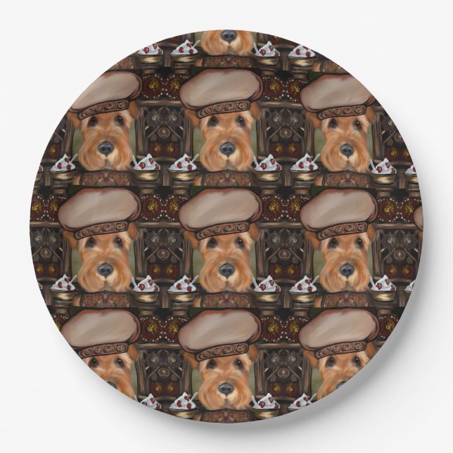 Airedale  Terrier  Paper Plate (Front)