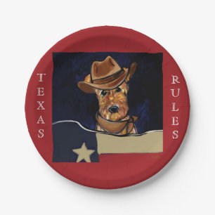 AIREDALE TERRIER PAPER PLATE
