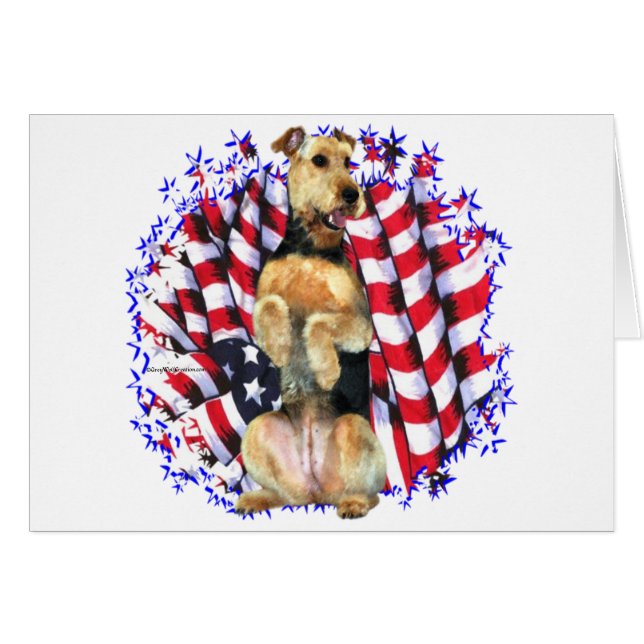Airedale Terrier Patriot (Front Horizontal)