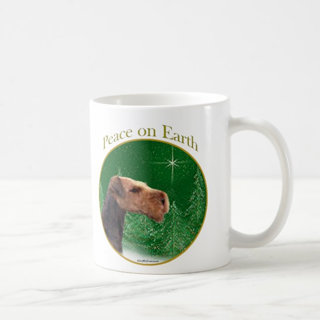 Airedale Terrier Peace Coffee Mug (Right)