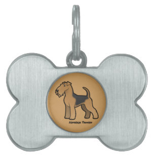 airedale terrier pet name tag