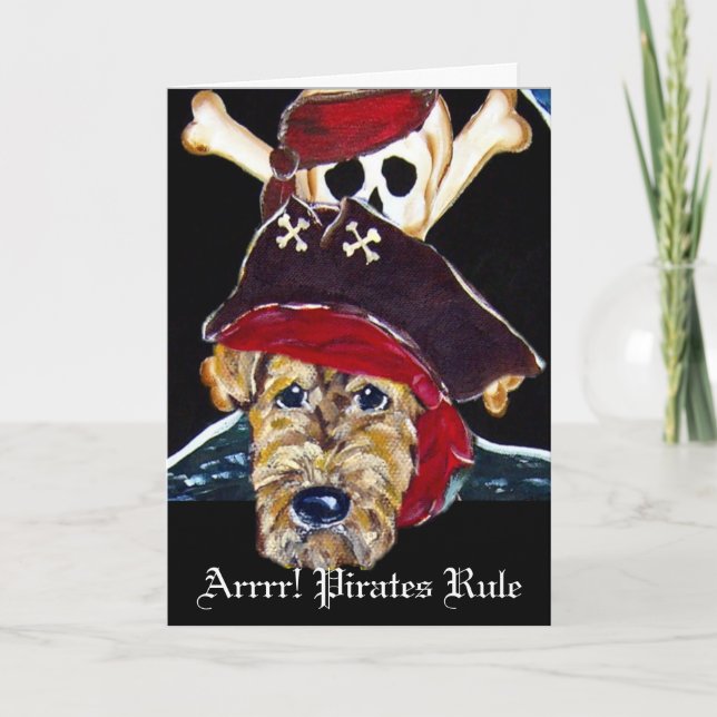 Airedale Terrier Pirate Cards (Front)