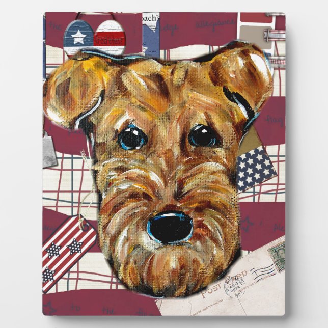 AIREDALE TERRIER PLAQUE (Front)