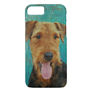 Airedale Terrier Portrait on Word Art iPhone 8/7 Case