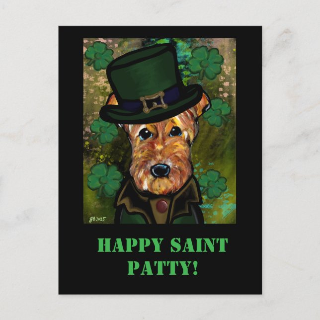 AIREDALE TERRIER   POSTCARD (Front)