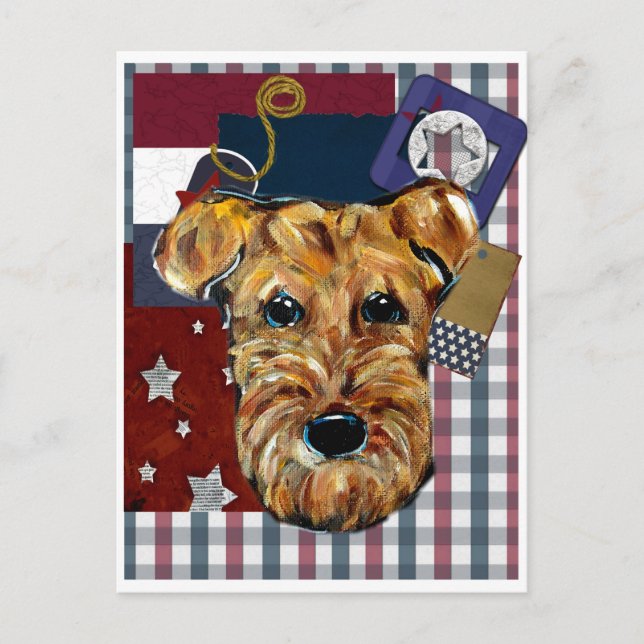 AIREDALE TERRIER POSTCARD (Front)