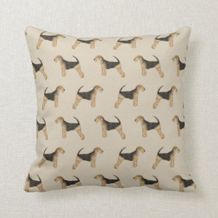 Airedale Terrier print pillow