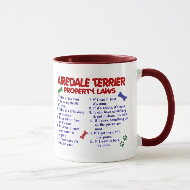 AIREDALE TERRIER Property Laws 2 Mug (Right)