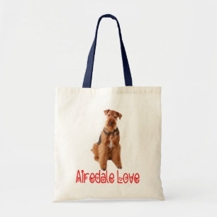 Airedale Terrier Puppy Dog Canvas Beach Totebag Tote Bag