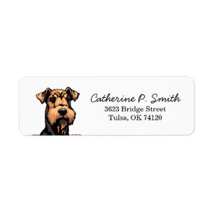 Airedale Terrier Return Address Label
