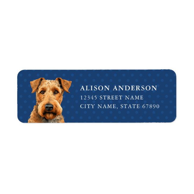 Airedale Terrier Return Address Labels (Front)