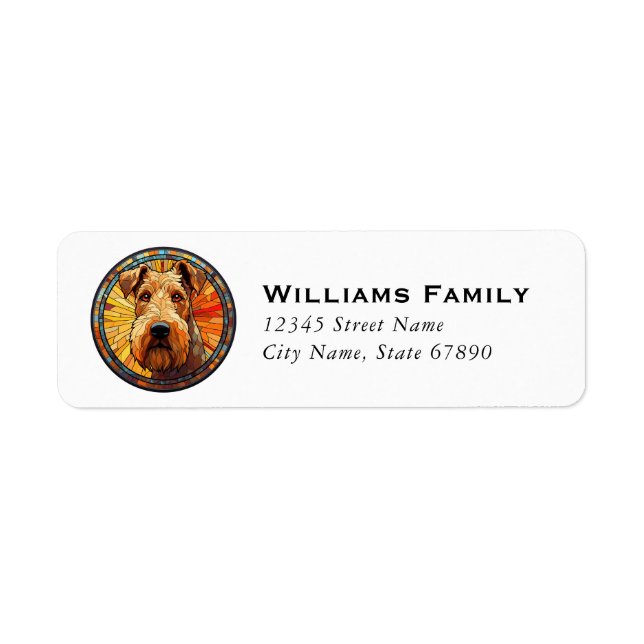Airedale Terrier Return Address Labels (Front)