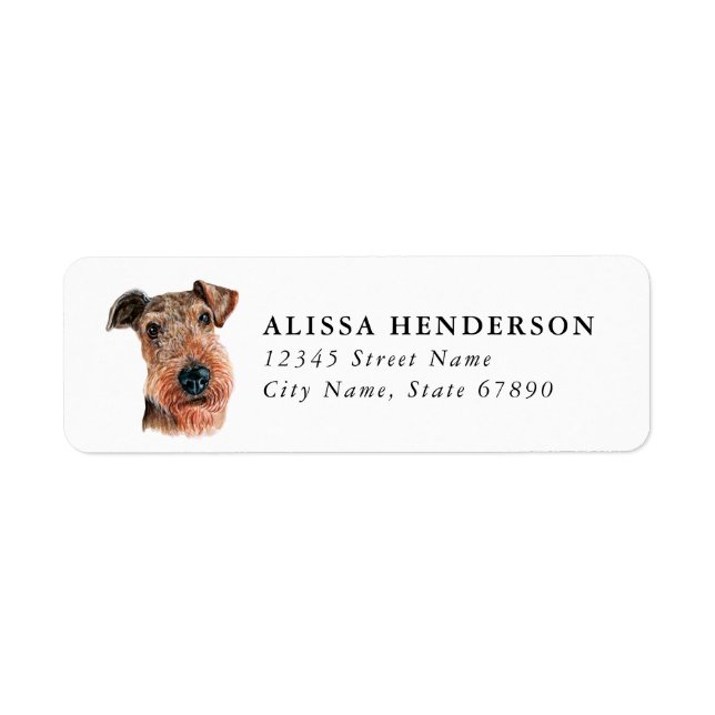Airedale Terrier Return Address Labels (Front)