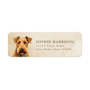 Airedale Terrier Return Address Labels