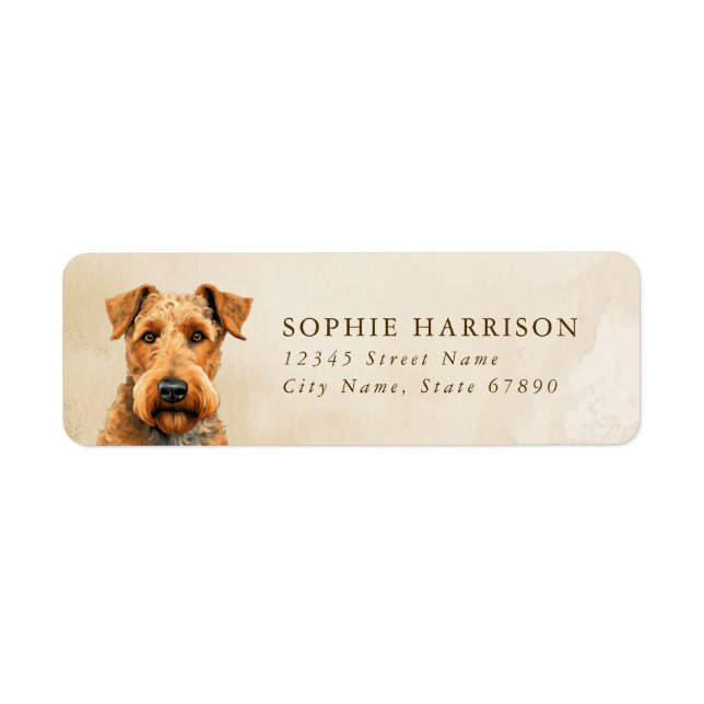 Airedale Terrier Return Address Labels (Front)