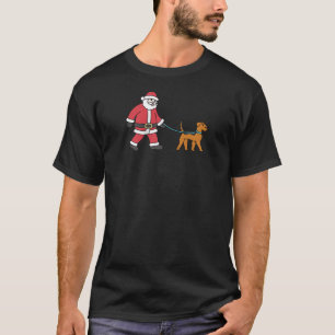 Airedale Terrier Santa Claus Funny Dog Christmas R T-Shirt