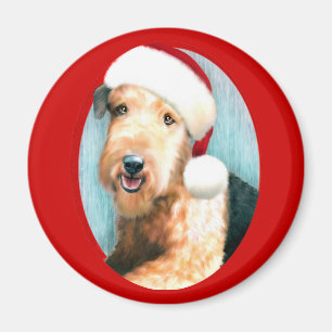 Airedale Terrier Santa Magnet