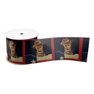 AIREDALE TERRIER SATIN RIBBON