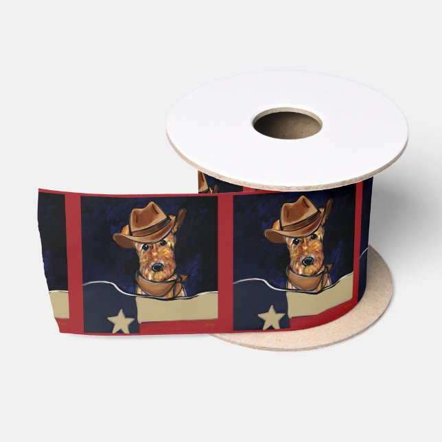 AIREDALE TERRIER   SATIN RIBBON (Spool)