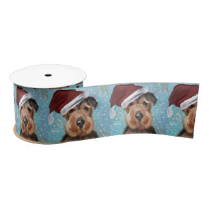 AIREDALE TERRIER SATIN RIBBON