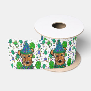 AIREDALE TERRIER   SATIN RIBBON