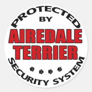 Airedale Terrier Security Classic Round Sticker