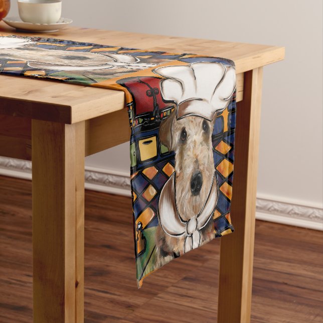 Airedale  Terrier  Short Table Runner (In Situ)
