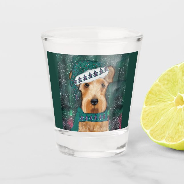Airedale Terrier  Shot Glass (Front)