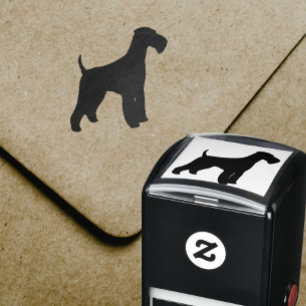 Airedale Terrier Silhouette Self-inking Stamp