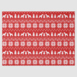 Airedale Terrier Silhouettes Christmas Pattern Tissue Paper<br><div class="desc">Fun Red and White Christmas Sweater Style Pattern with Airedale Silhouettes</div>