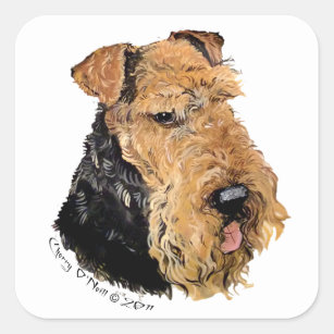 Airedale Terrier Square Sticker