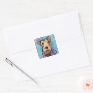 Airedale Terrier Square Sticker