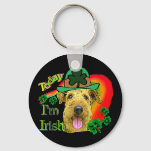 Airedale Terrier St Patricks Key Ring