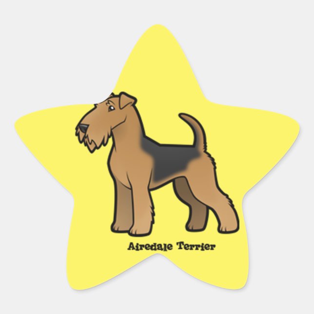airedale terrier star sticker (Front)
