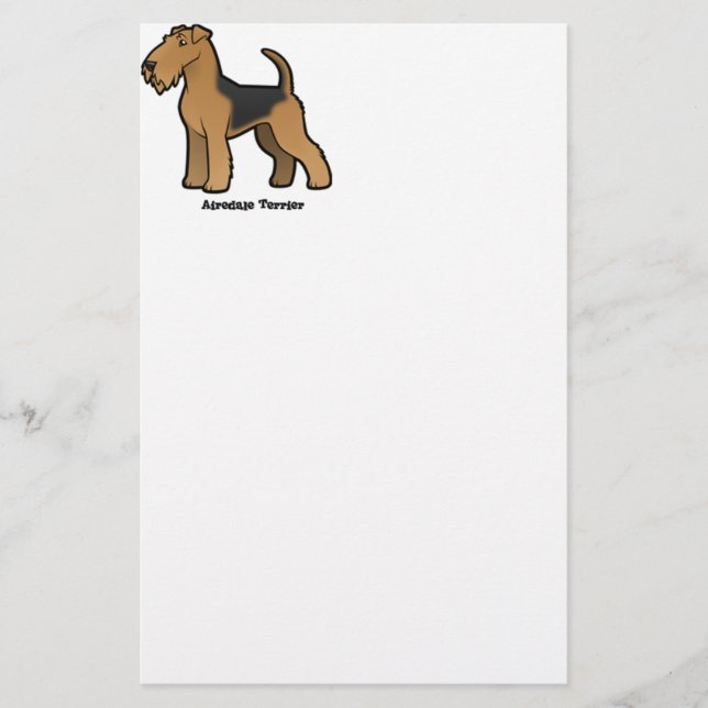 airedale terrier stationery (Front)