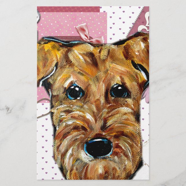AIREDALE TERRIER STATIONERY (Front)