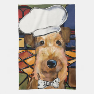 Airedale  Terrier    Tea Towel
