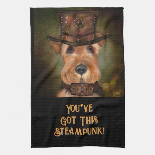 AIREDALE TERRIER TEA TOWEL (Vertical)