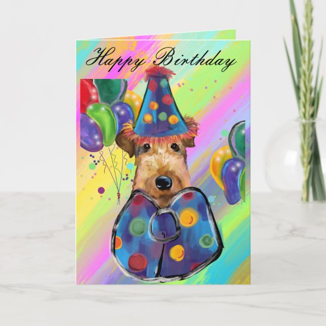  AIREDALE TERRIER           THANK YOU CARD (Front)